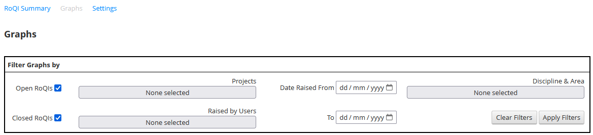 Graphs - Filters Graphs - Filters